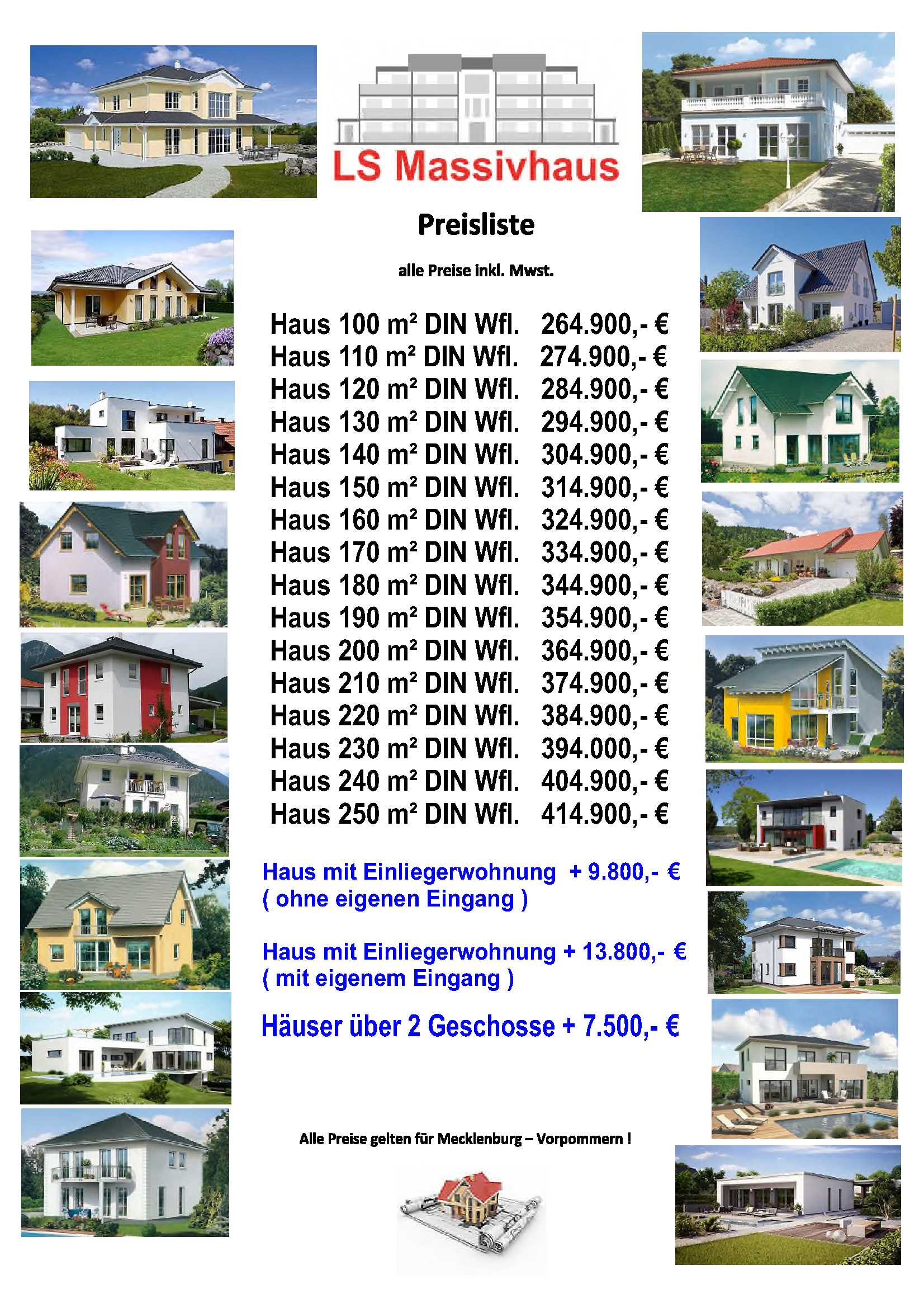 Preisliste 2029